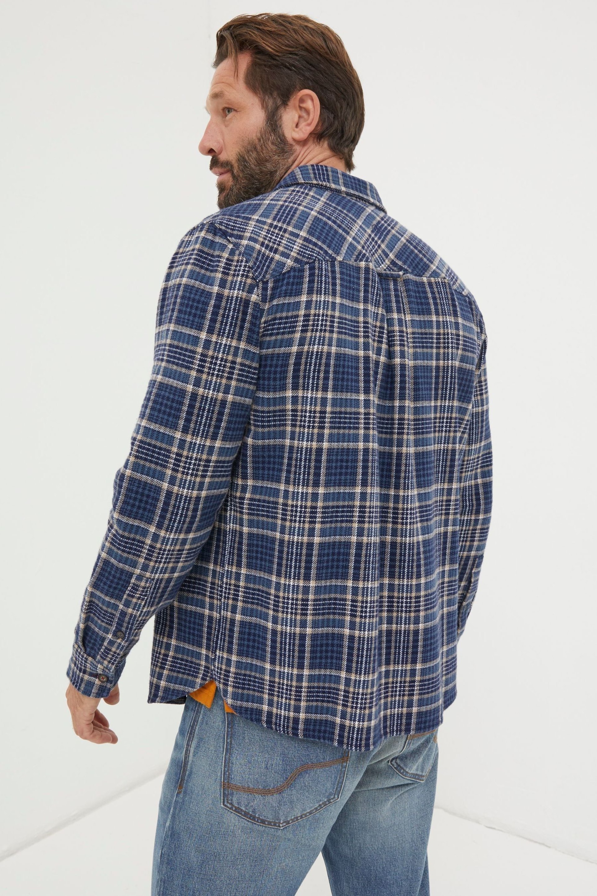 FatFace Blue Selsey Check Shirt - Image 3 of 5