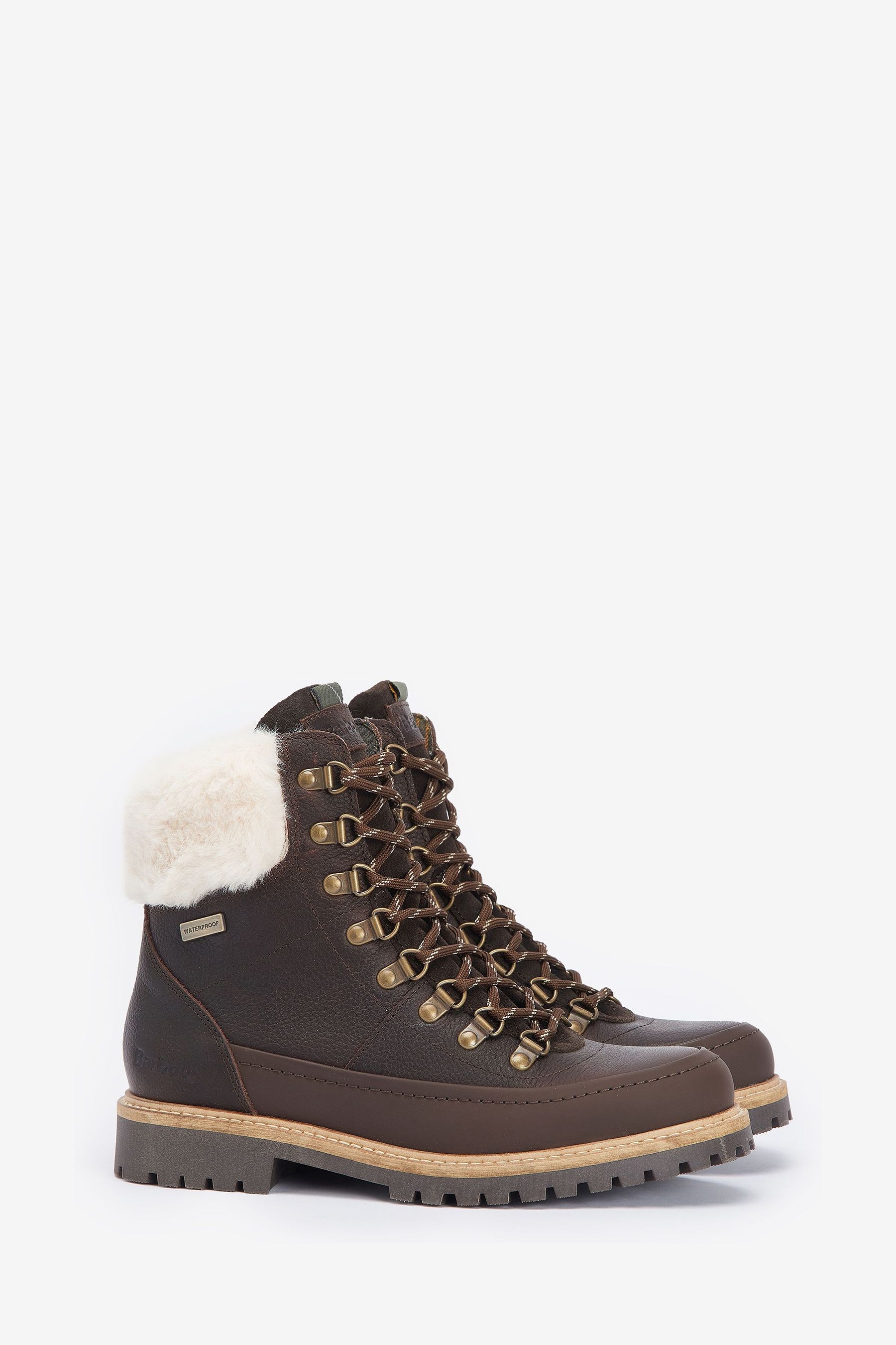 Buy Barbour Brown Woodside Lace Up Leather Hiker Boots from the Next UK online shop