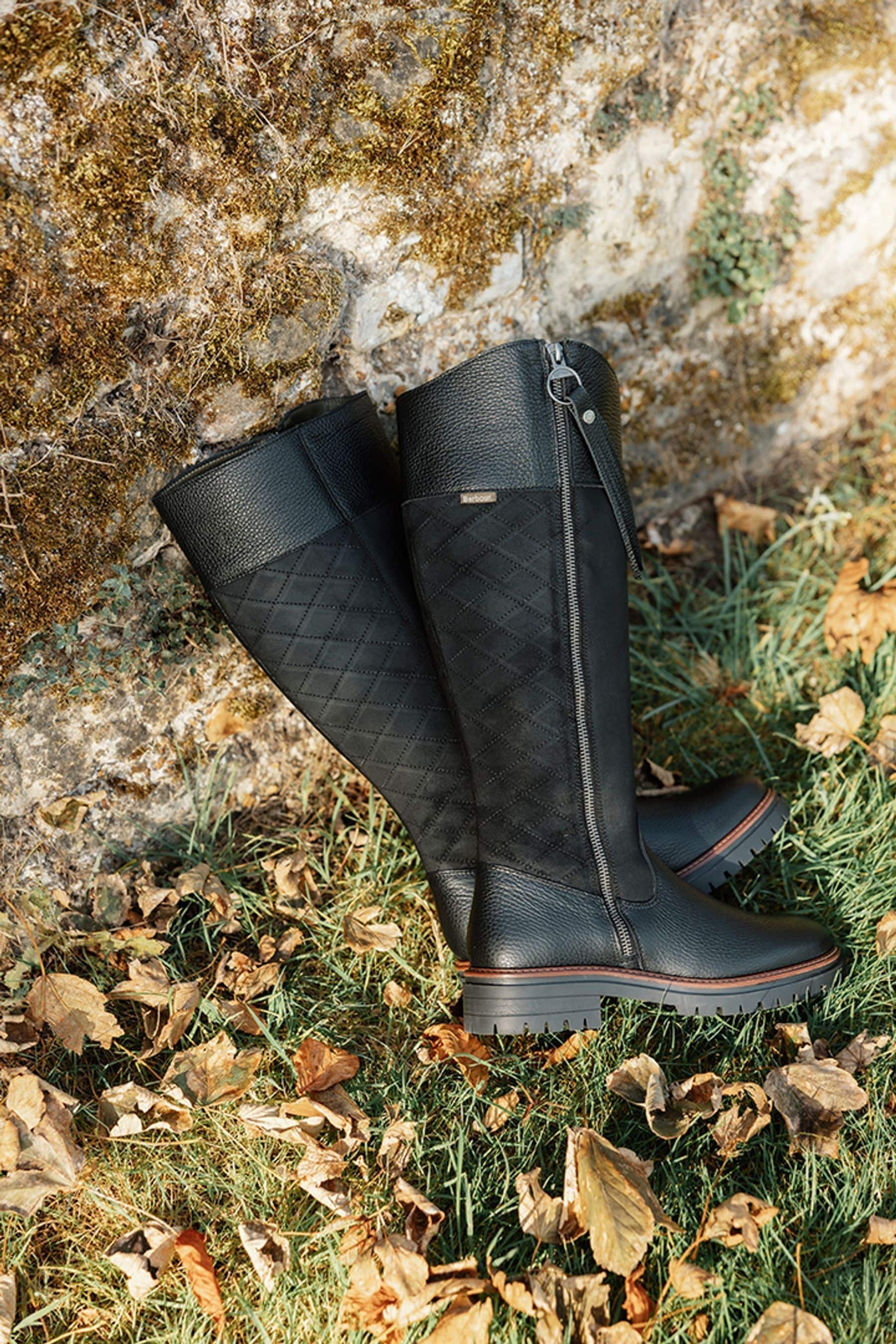 Buy Barbour Black Ingrid Tall Tassel Trim Boots from the Next UK online shop