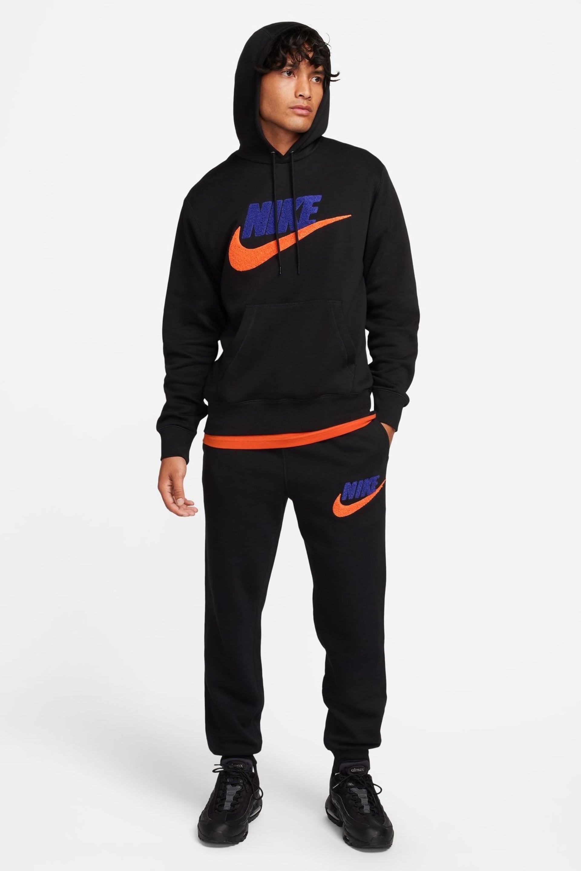 Nike Black Club Fleece Pullover Hoodie - Image 3 of 6