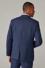 Bright Blue Regular Fit Textured Suit Jacket - Image 3 of 10