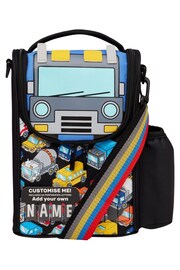 Smiggle Black Movin' Junior ID Lunchbox with Strap - Image 1 of 3