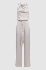 Reiss Neutral Rose Sleeveless Cowl Neck Jumpsuit - Image 2 of 5