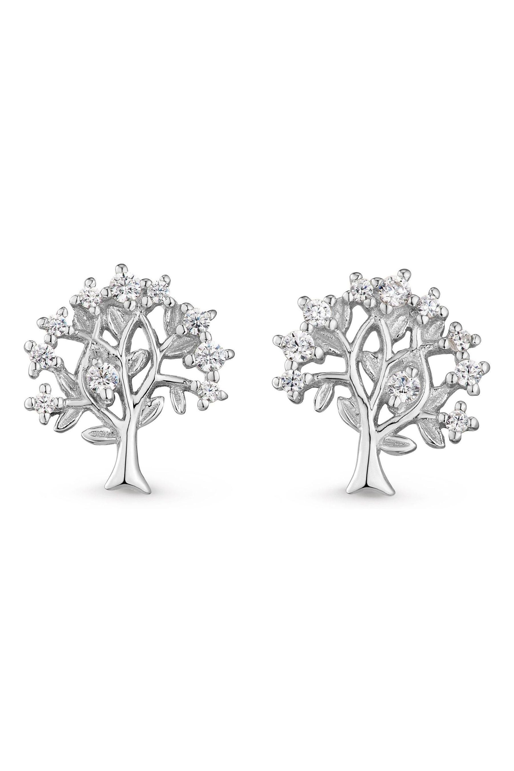 Beaverbrooks silver cubic zirconia stud earrings hotsell