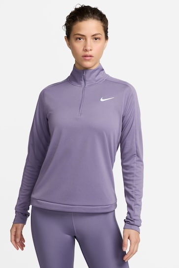 Nike Purple Dri-FIT Pacer 1/4Zip Running Top