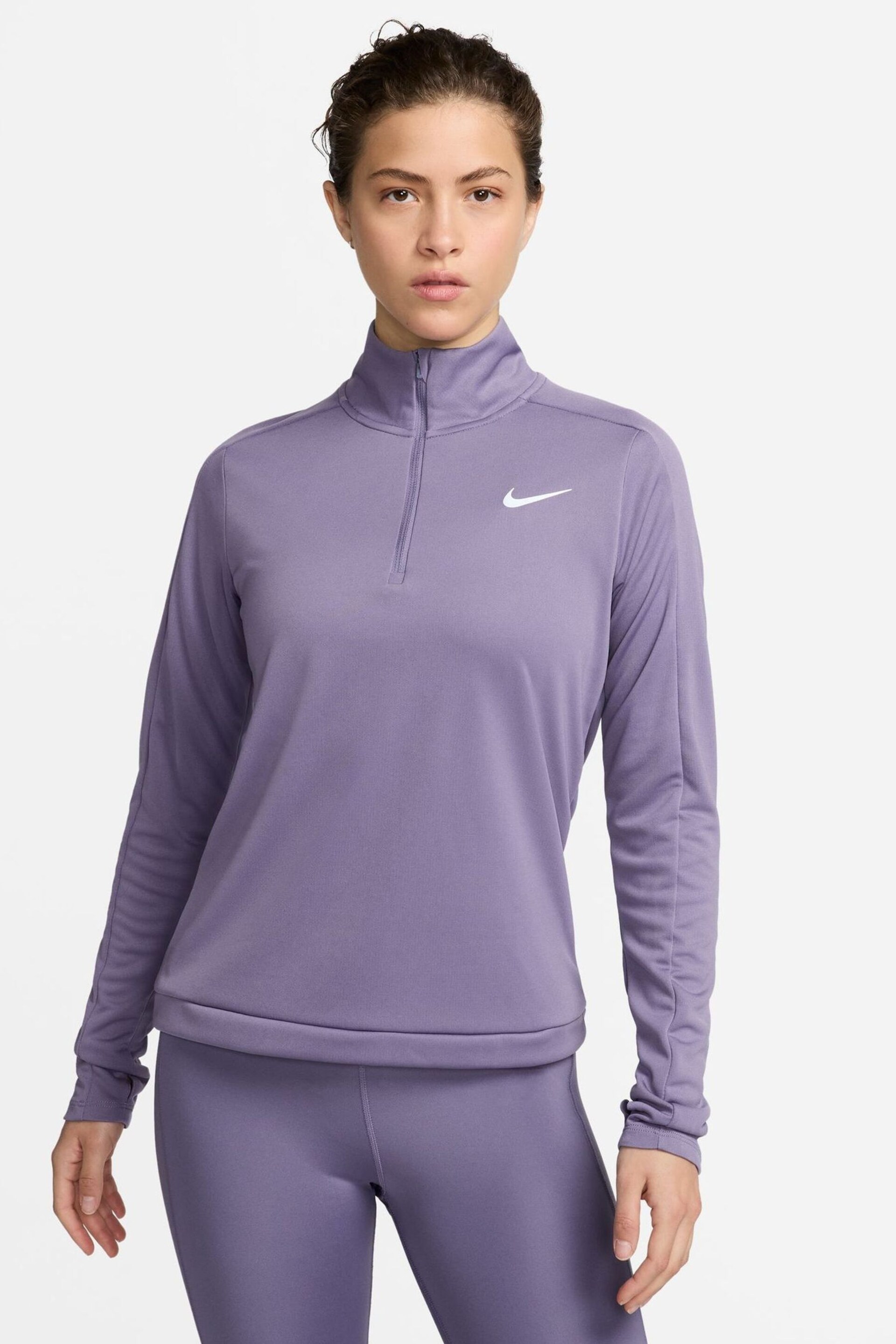Nike Purple Dri-FIT Pacer Half Zip Running Top - Image 11 of 11