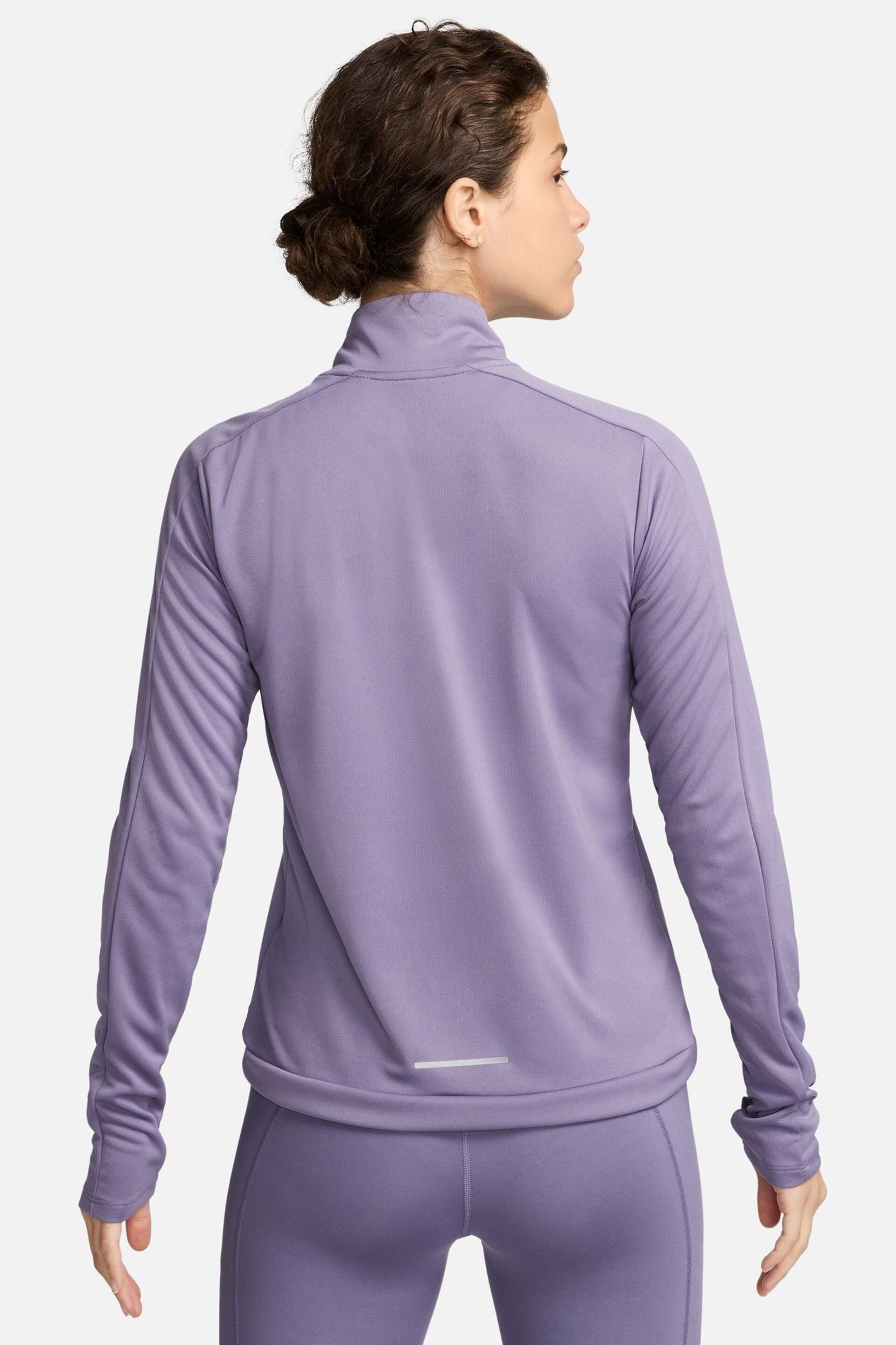 Nike Purple Dri-FIT Pacer Half Zip Running Top - Image 2 of 11