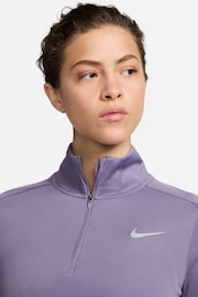 Nike Purple Dri-FIT Pacer Half Zip Running Top - Image 3 of 11