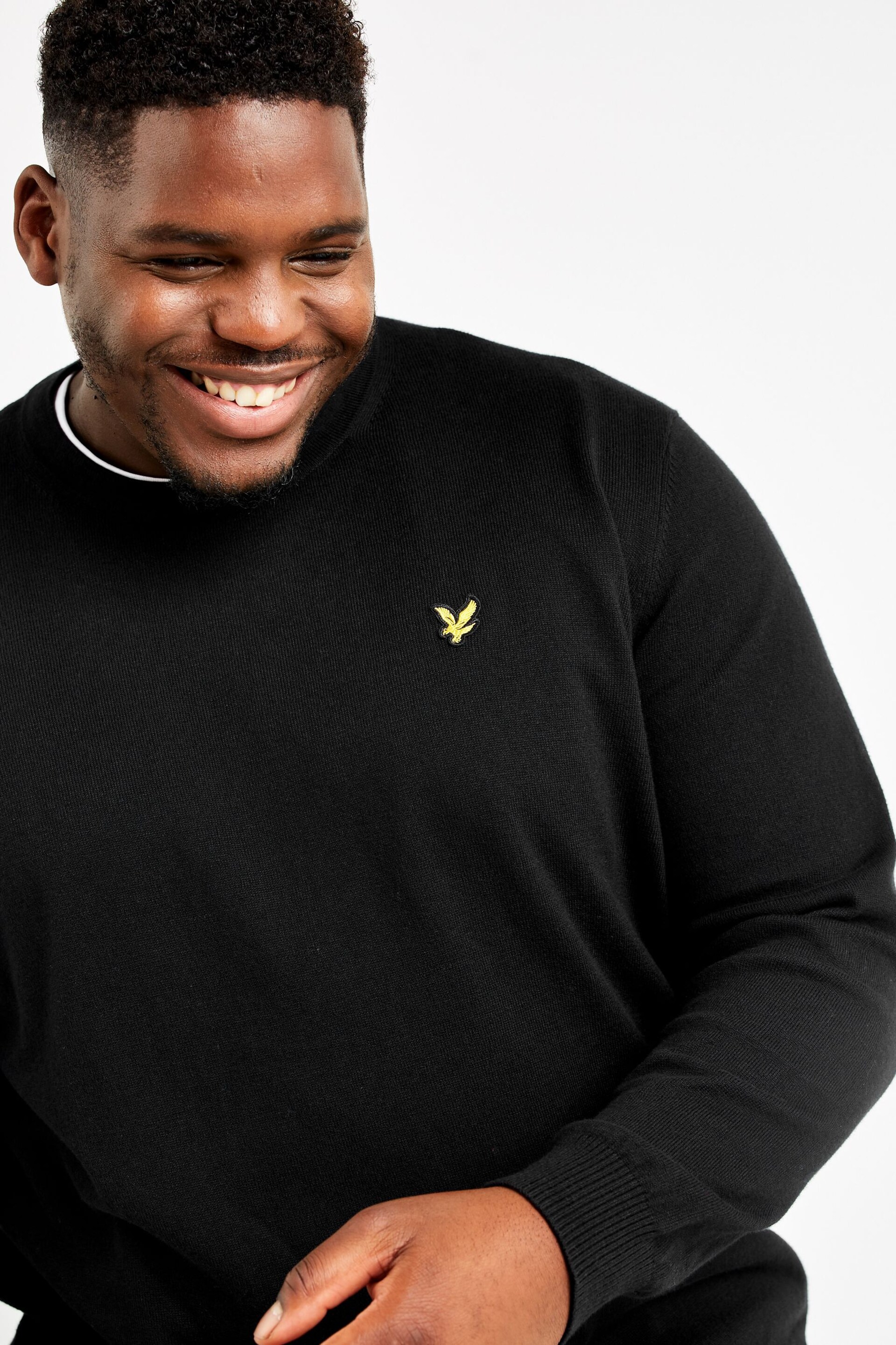 Lyle & Scott Plus Crew Neck Cotton Merino Jumper - Image 3 of 5