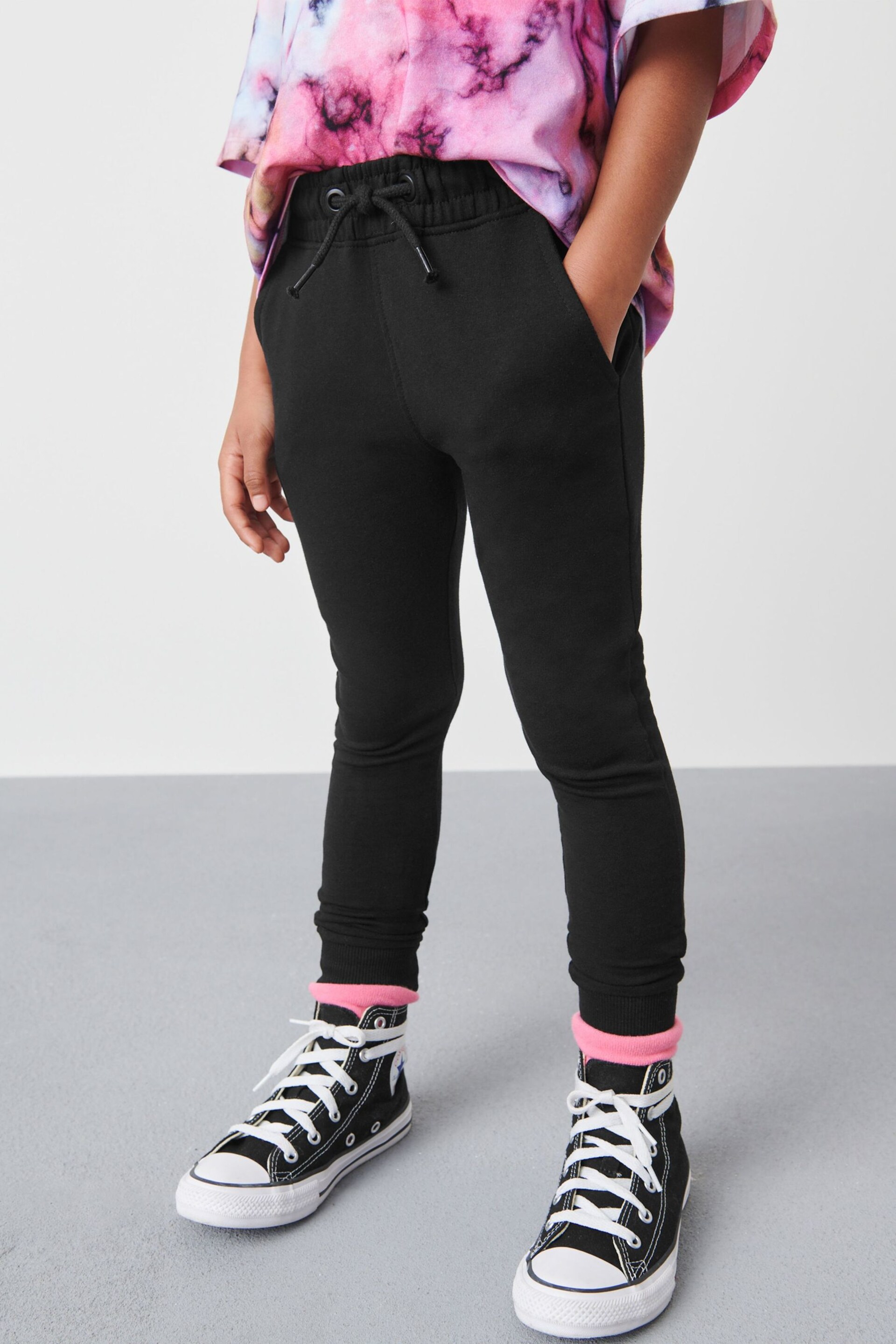 Black Skinny Fit Joggers (3-16yrs) - Image 2 of 7