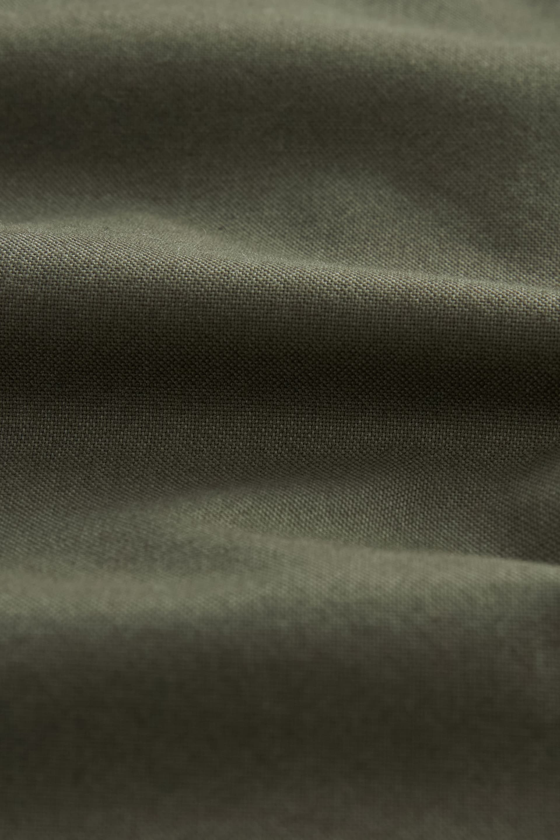 Dark Green Regular Fit Long Sleeve Oxford Shirt - Image 5 of 6