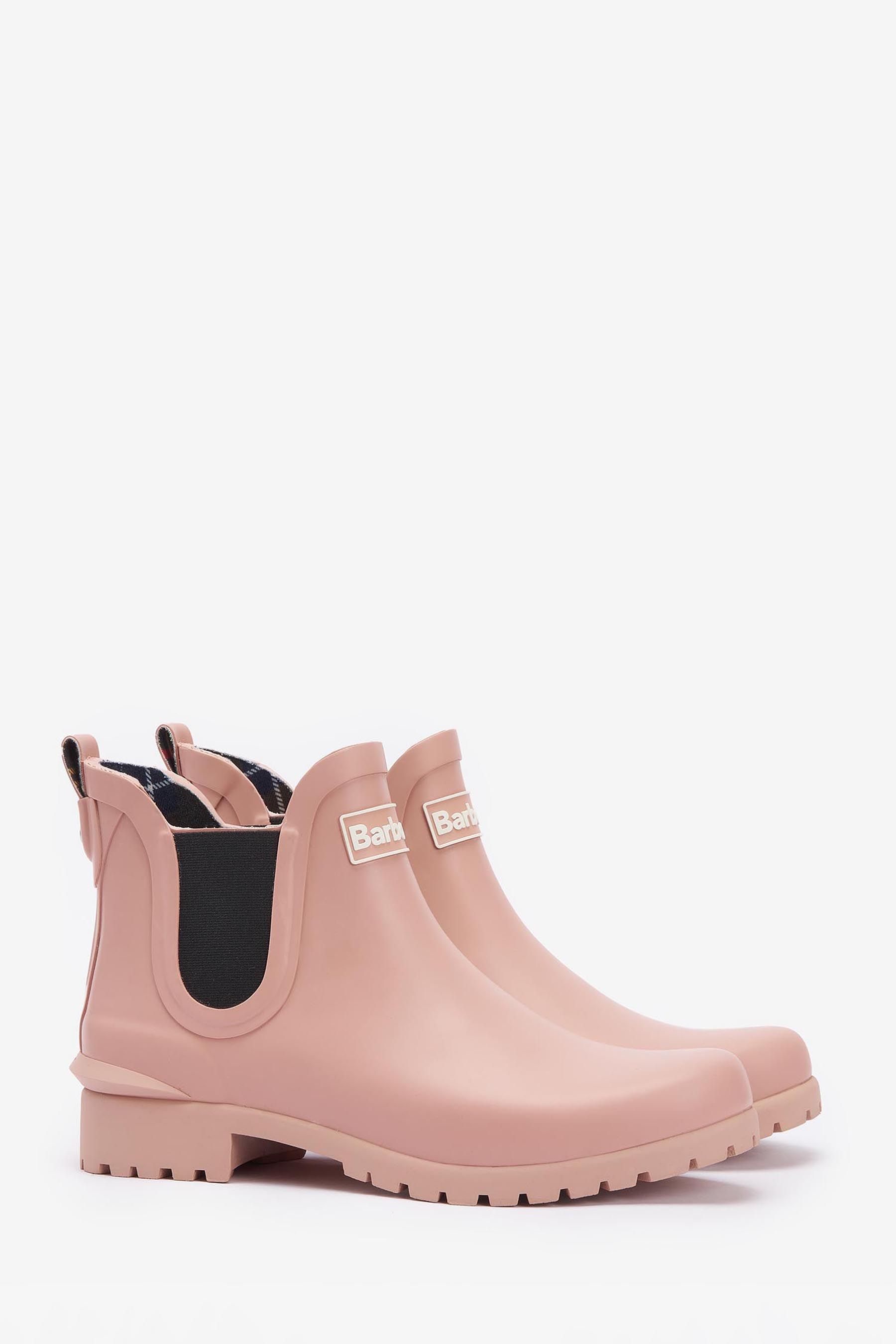 Barbour pink wellies deals