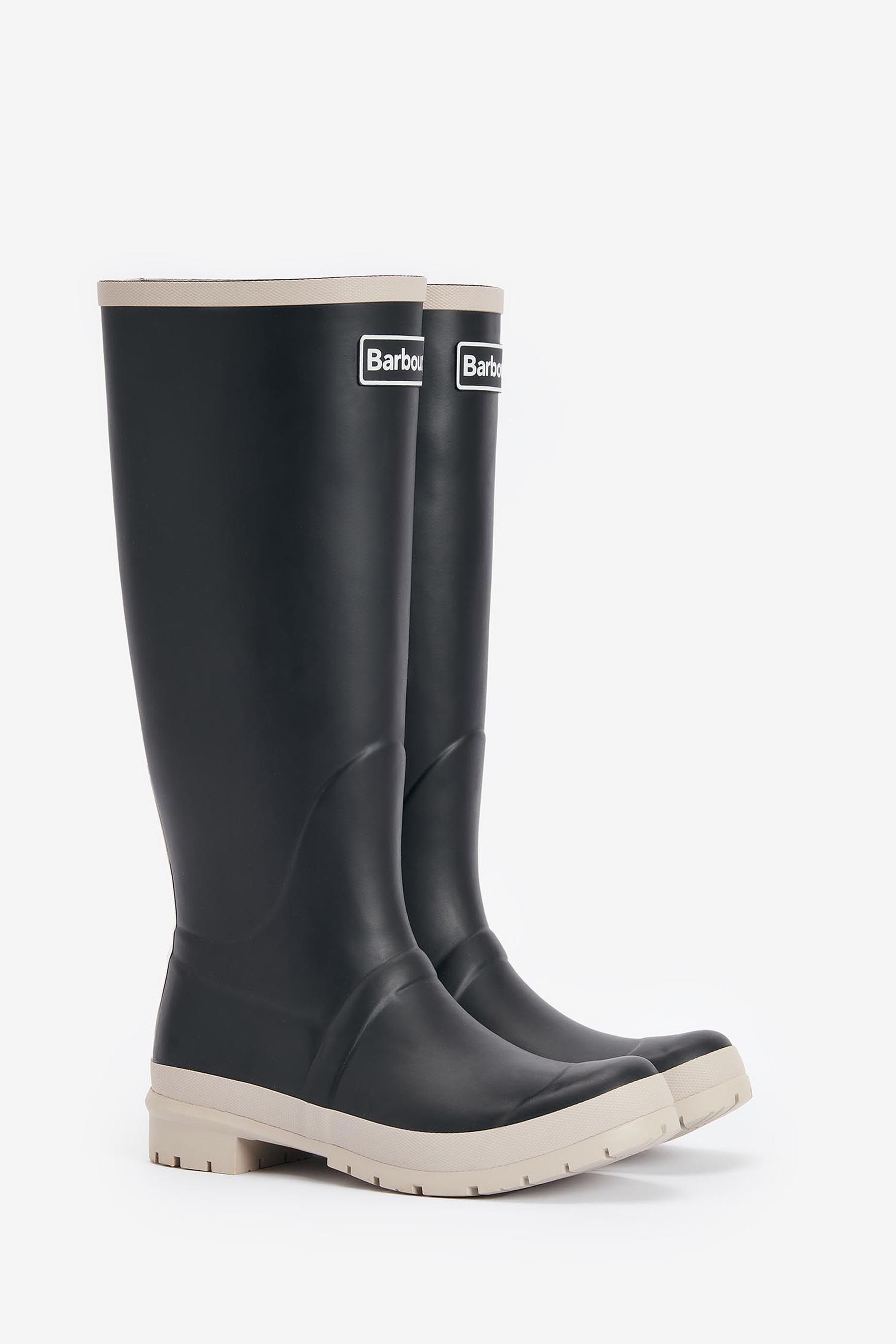 Buy Barbour Black White Abbey Wellington Boots from Next Belgium