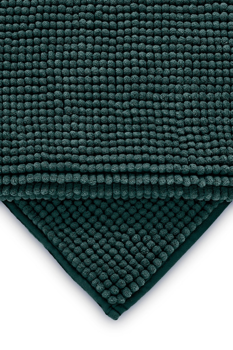 Bottle Green Bobble Pedestal Bath Mat - Image 2 of 5