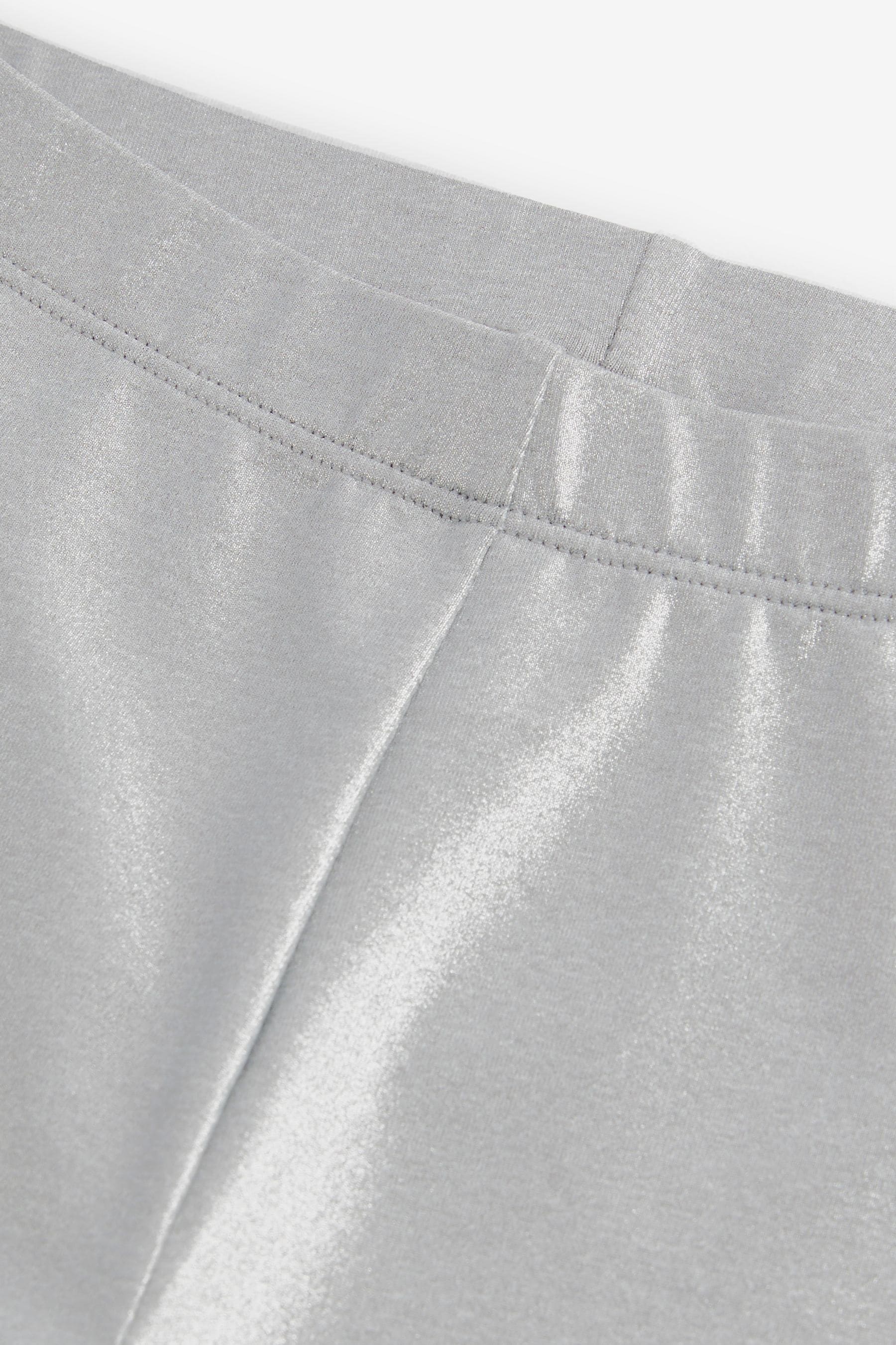 Buy Silver Metallic High Shine Shiny Coated Leggings 3 16yrs from Next Luxembourg
