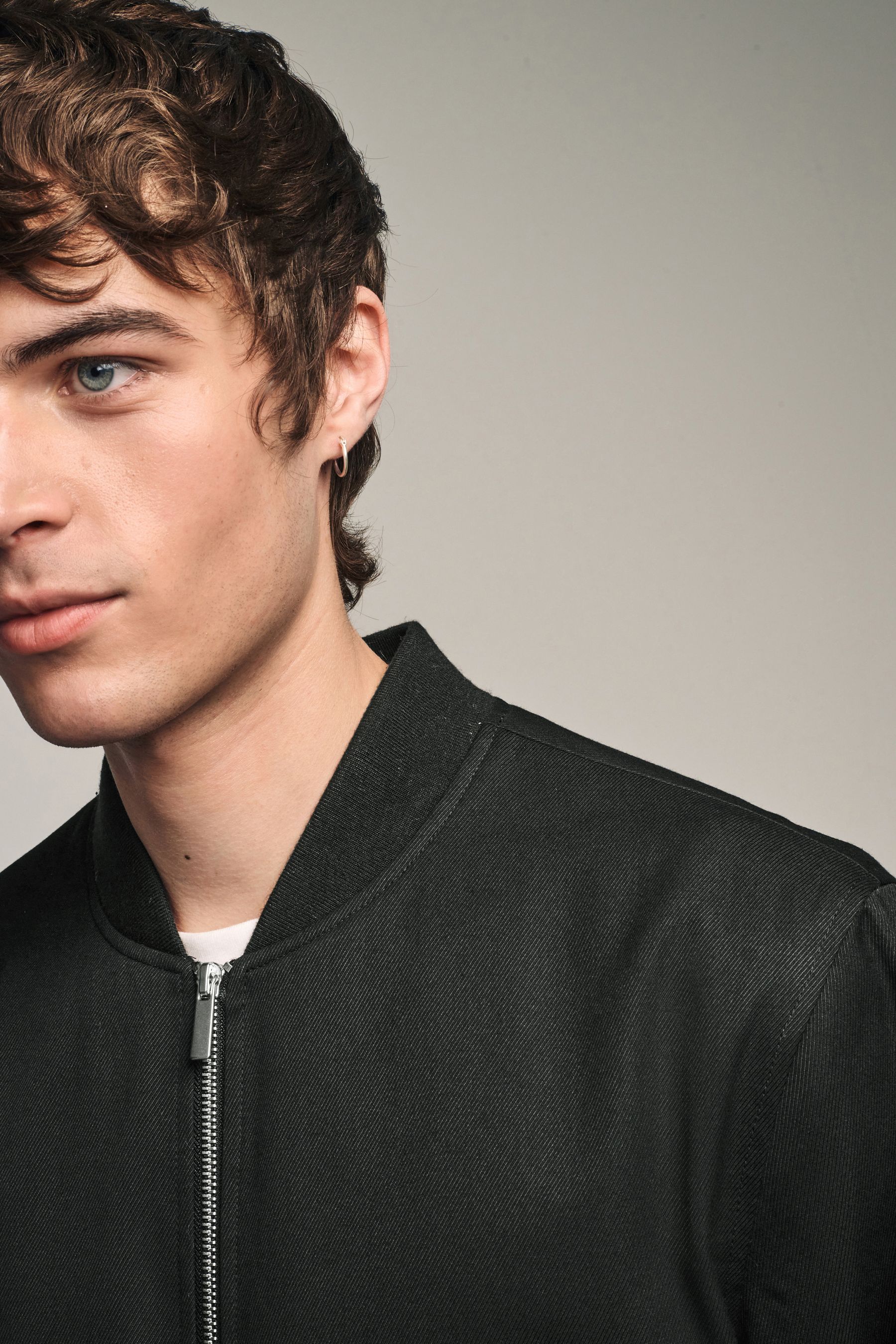 Black smart bomber jacket hot sale