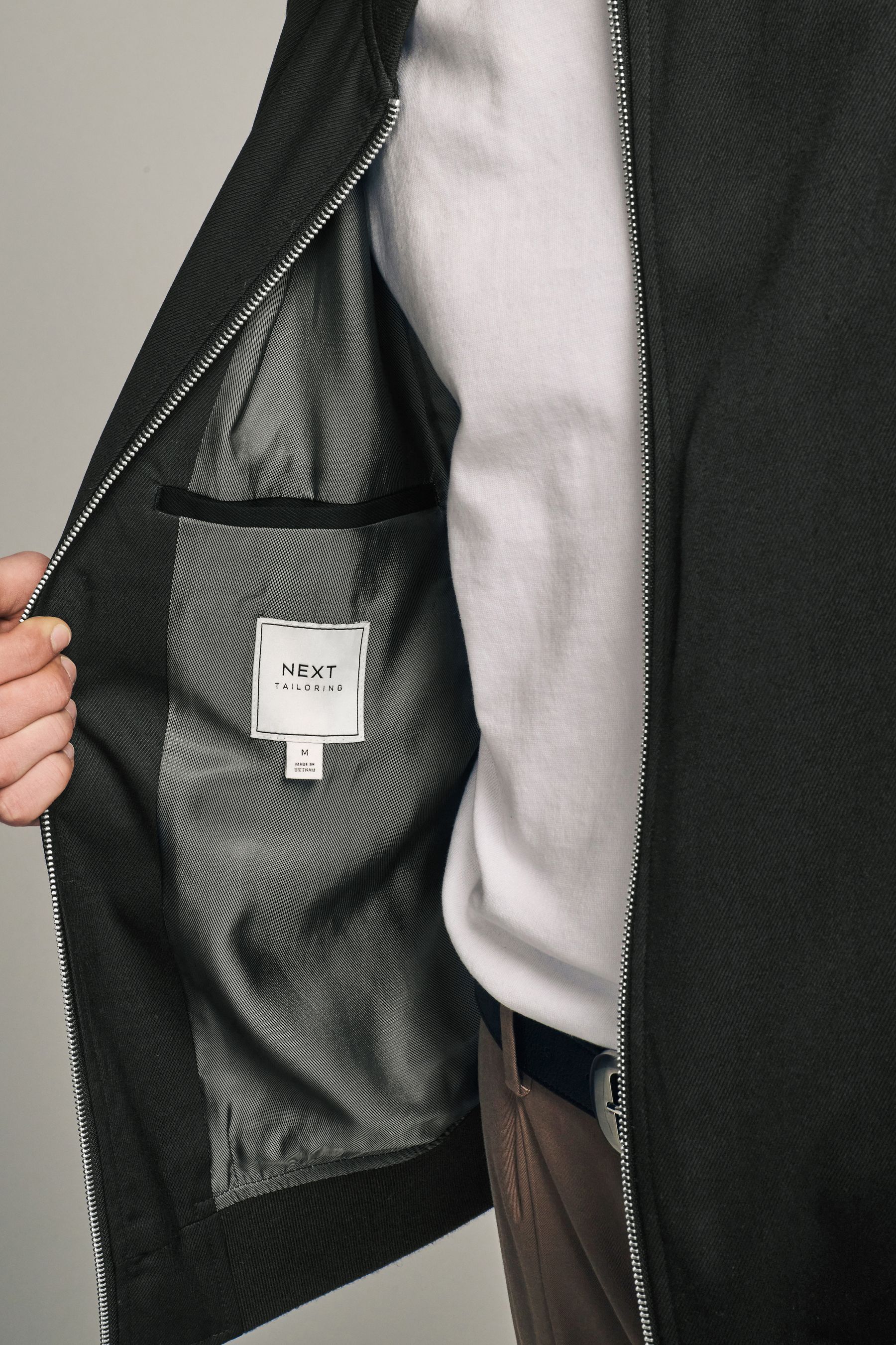 Black Smart Bomber Jacket