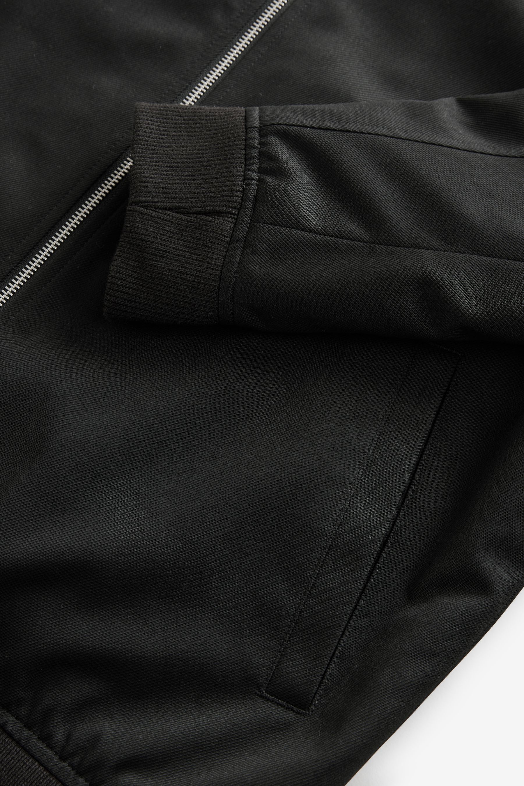 Black smart bomber jacket clearance