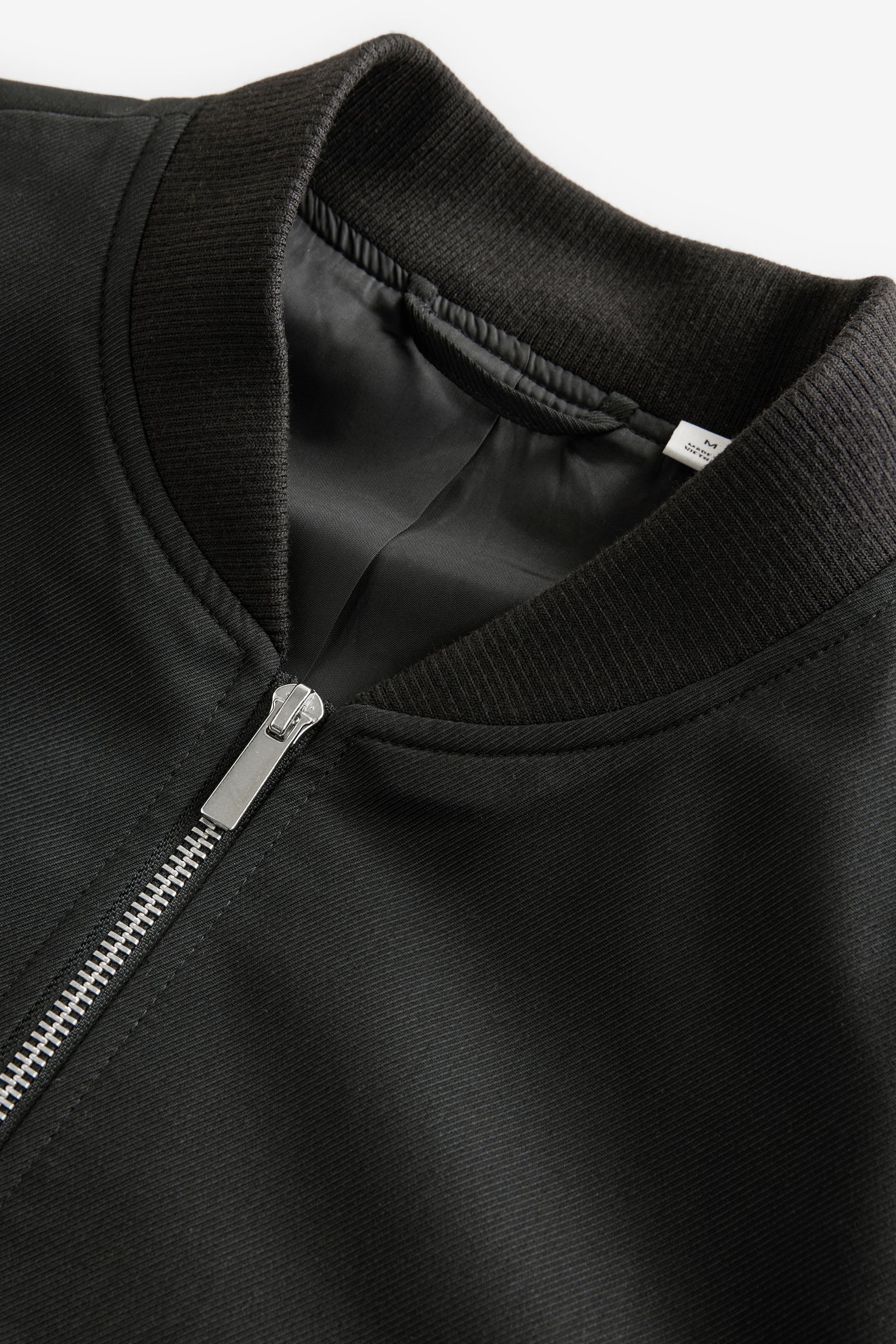 Black smart bomber jacket hot sale