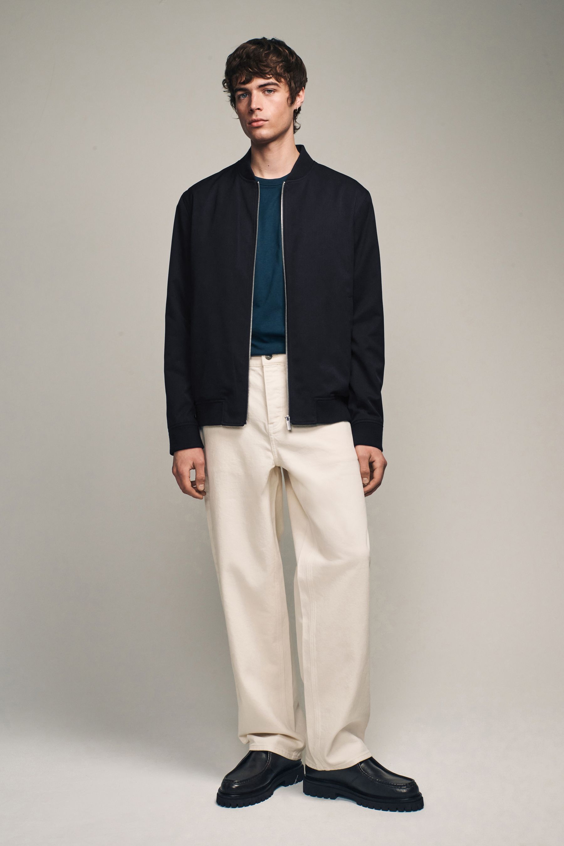 Buy Blue Navy Smart Bomber Jacket from Next Denmark
