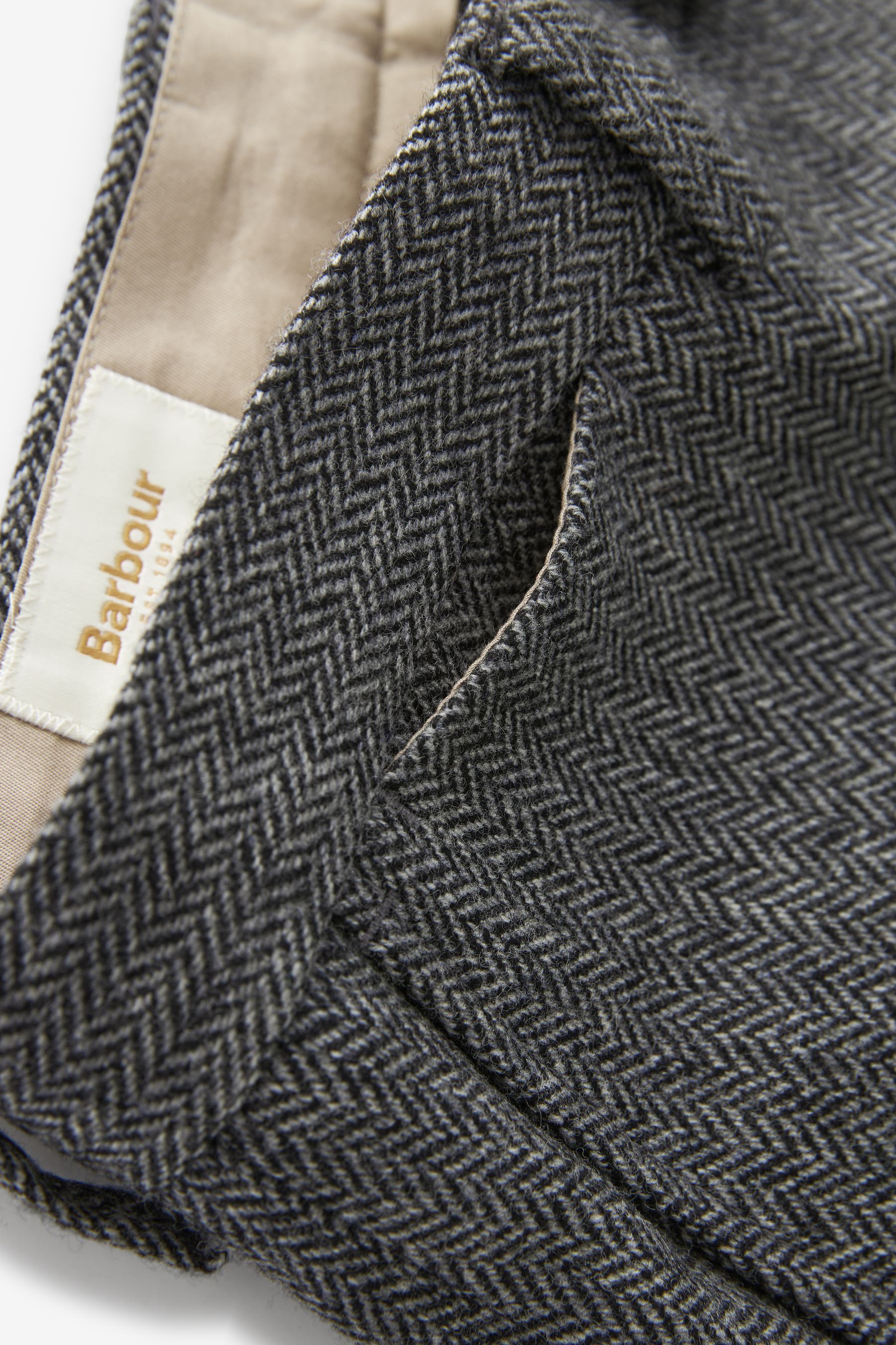 Buy Barbour Grey Herringbone Slim Fit Suit Trousers from the Next UK online shop