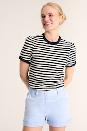 Joules Erin Navy Blue Stripe Short Sleeve T-Shirt - Image 1 of 6