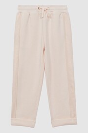 Reiss Pink Aurelia Senior Cotton Drawstring Sparkle Joggers - Image 2 of 6