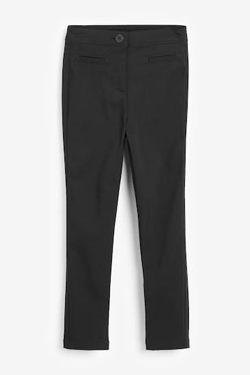 Black Slim Waist School Skinny Stretch Trousers (3-18yrs)