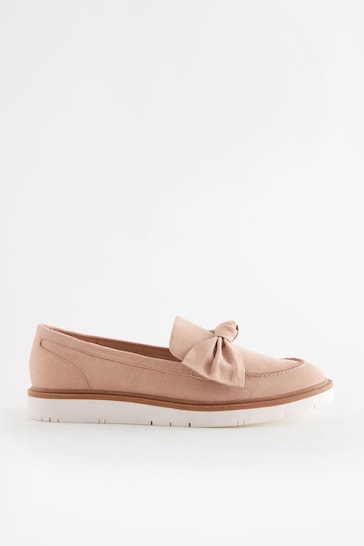 Nude Forever Comfort Bow Chunky Sole Loafers