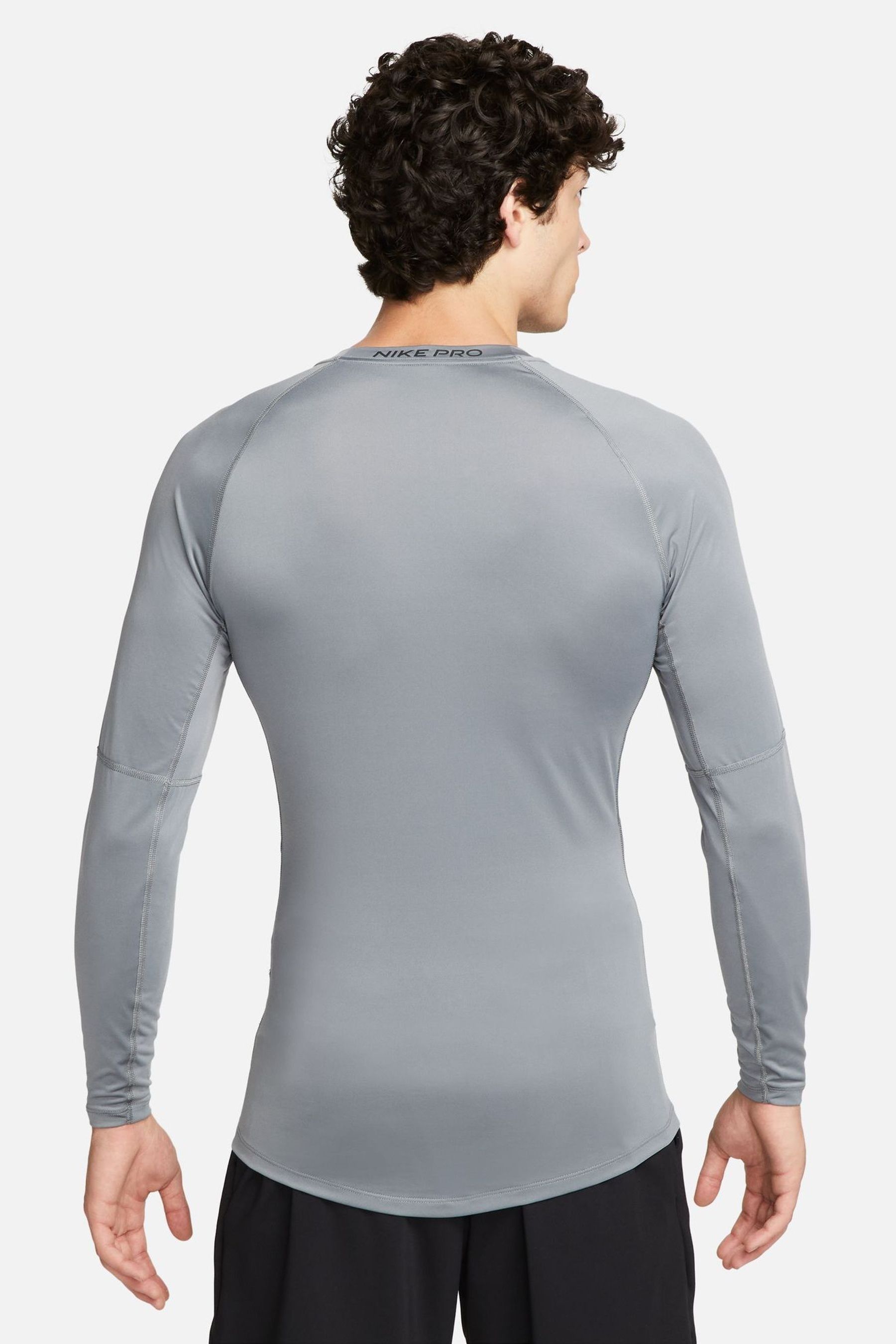 Nike Smoke Grey Pro Dri FIT Long Sleeve Top