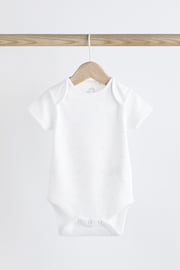 White Noahs Ark Baby Short Sleeve 100% Cotton Bodysuits 7 Pack - Image 9 of 15