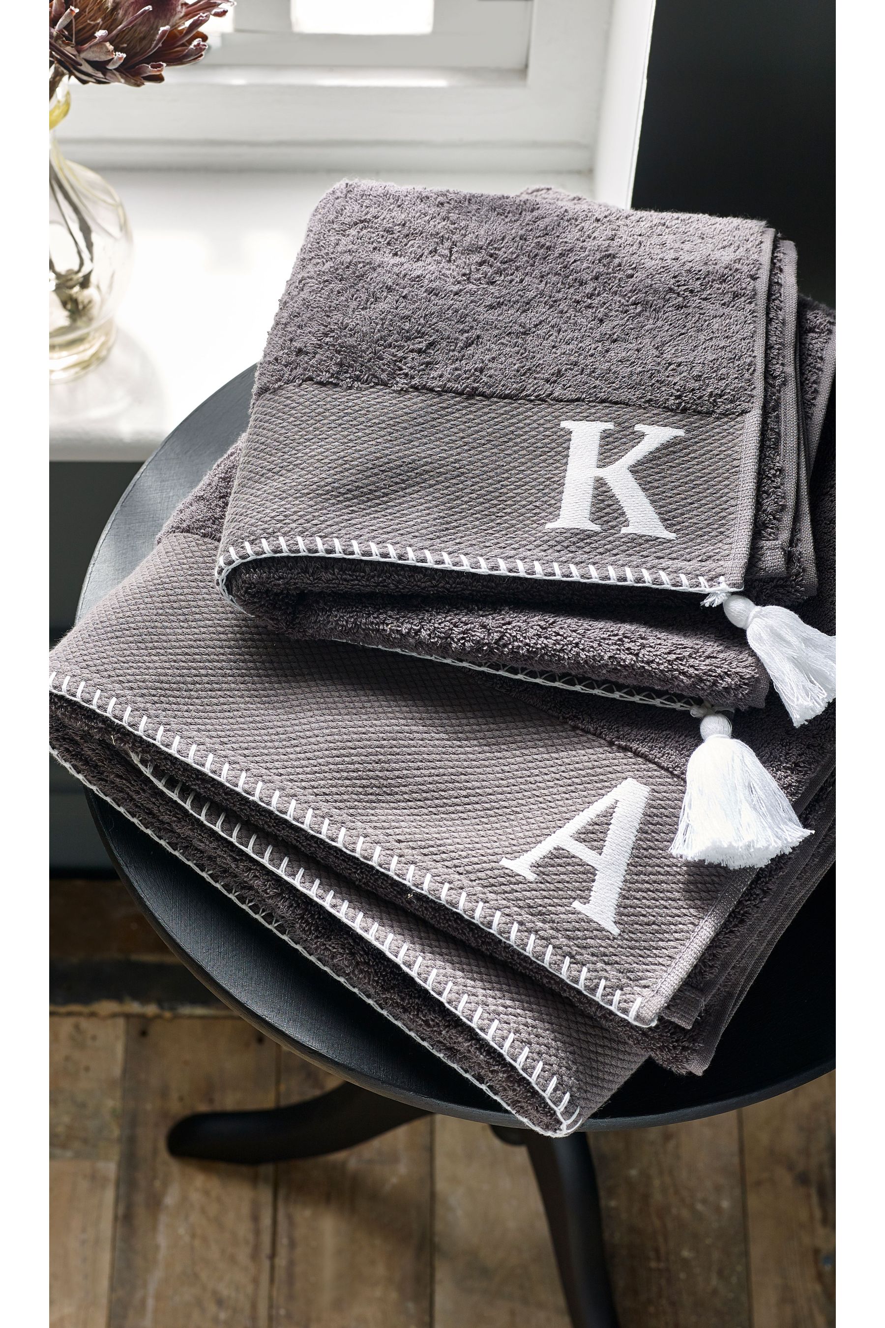 Buy Grey Alphabet Bath Towel from Next Ireland