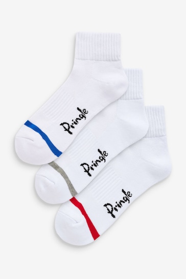 Pringle White Sporting Ankle Socks