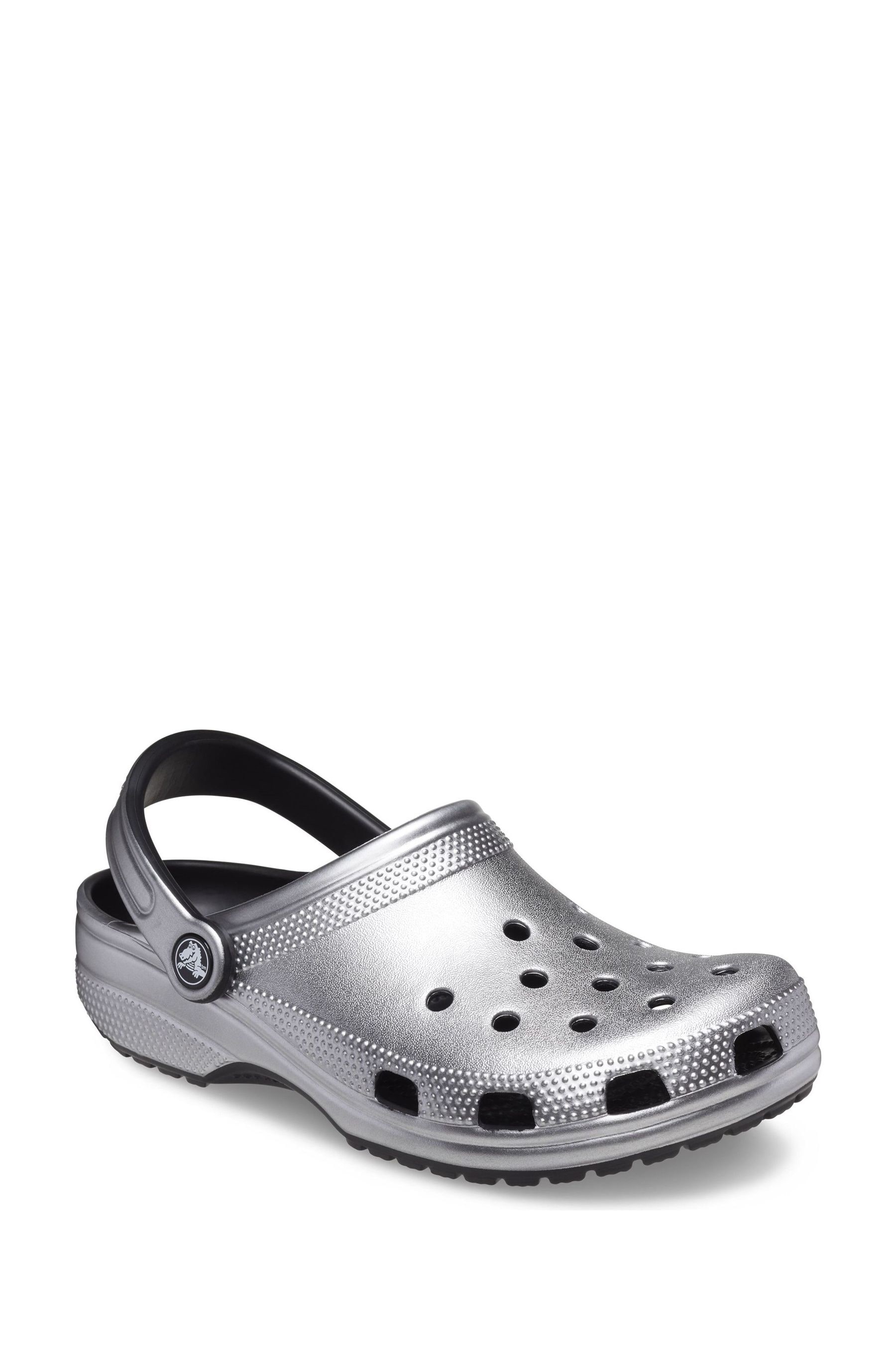 Buy Crocs Silver Classic Metallic Clogs from the Next UK online shop