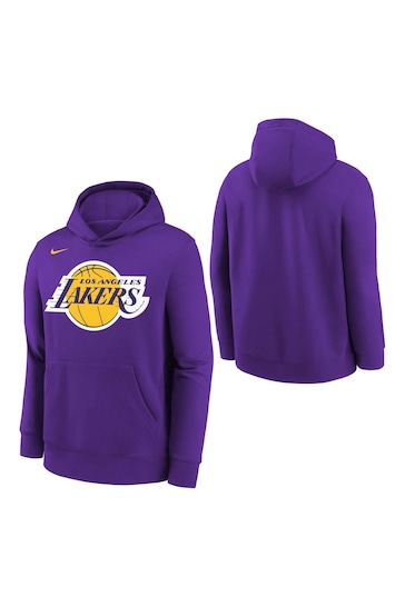 Nike Purple Los Angeles Lakers Logo Hoodie Youth