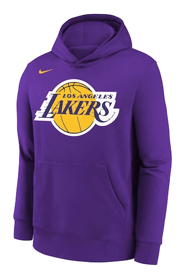 Nike Purple Los Angeles Lakers Logo Hoodie Youth