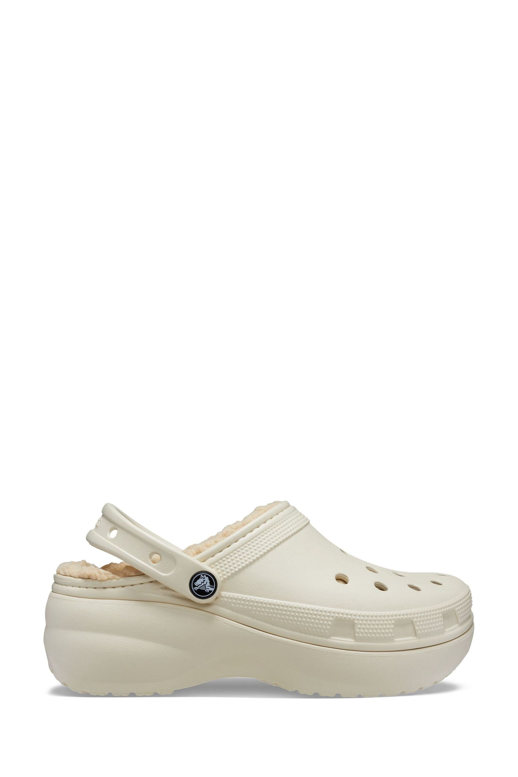 Buy Crocs White Classic Fluffy Lined Platform Clogs from Next United Arab Emirates
