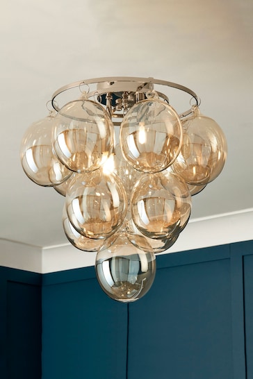 Visconte by BHS Champagne Gold Maiori 3 Light Flush Ceiling Light