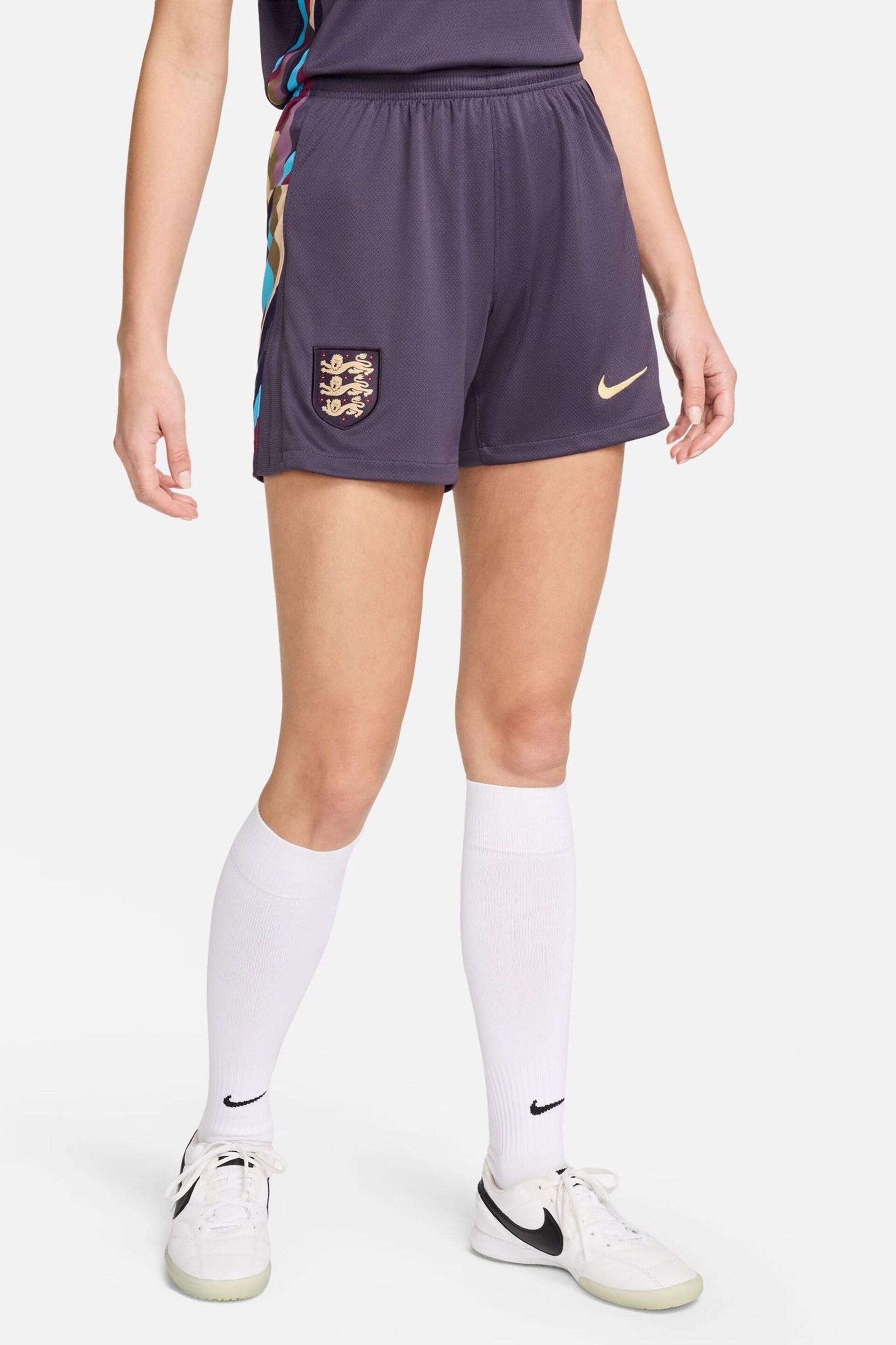 Nike Purple England Stadium Away Football Shorts - Image 1 of 7