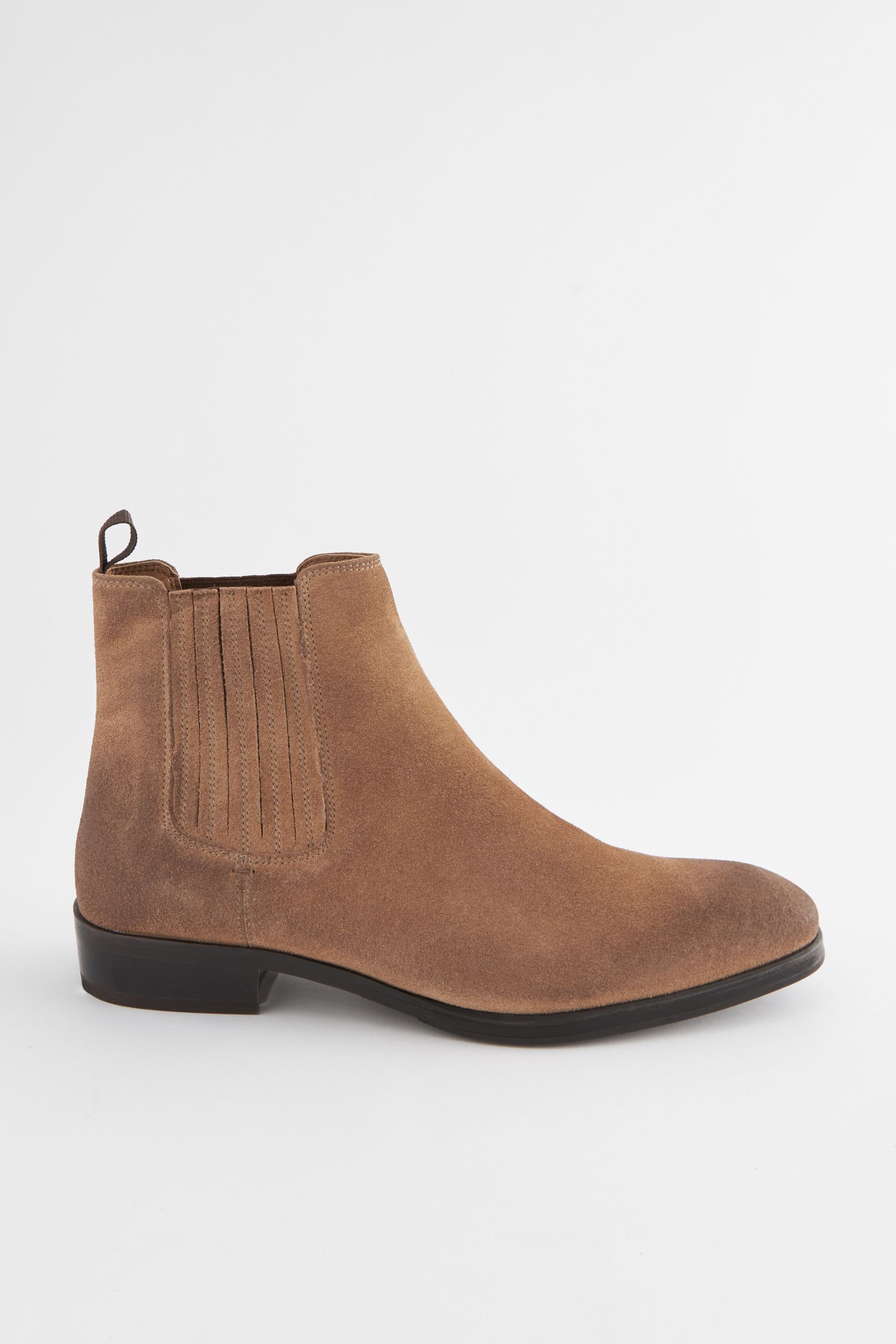 Brown Suede Chelsea Boots - Image 2 of 7