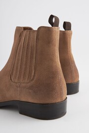 Brown Suede Chelsea Boots - Image 3 of 7