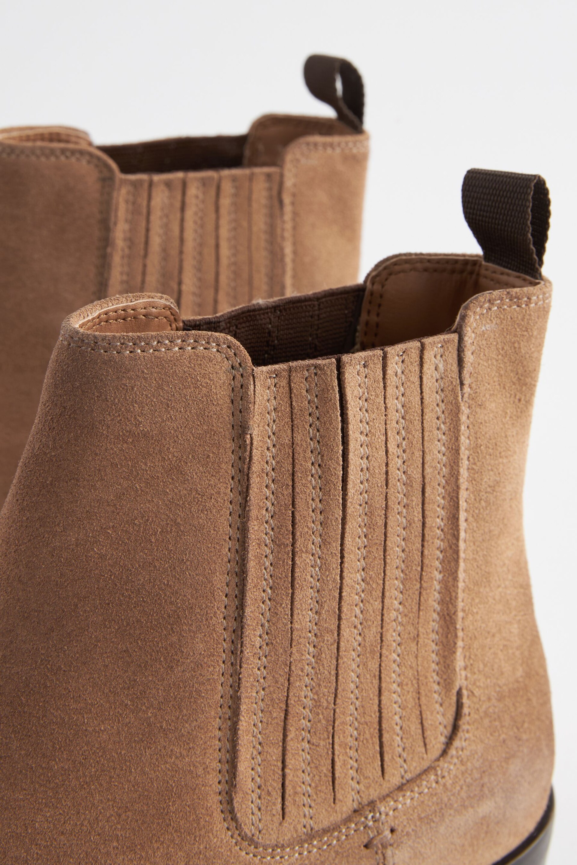 Brown Suede Chelsea Boots - Image 6 of 7