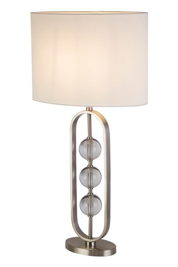 Searchlight Satin Silver Laburnum Table Lamp