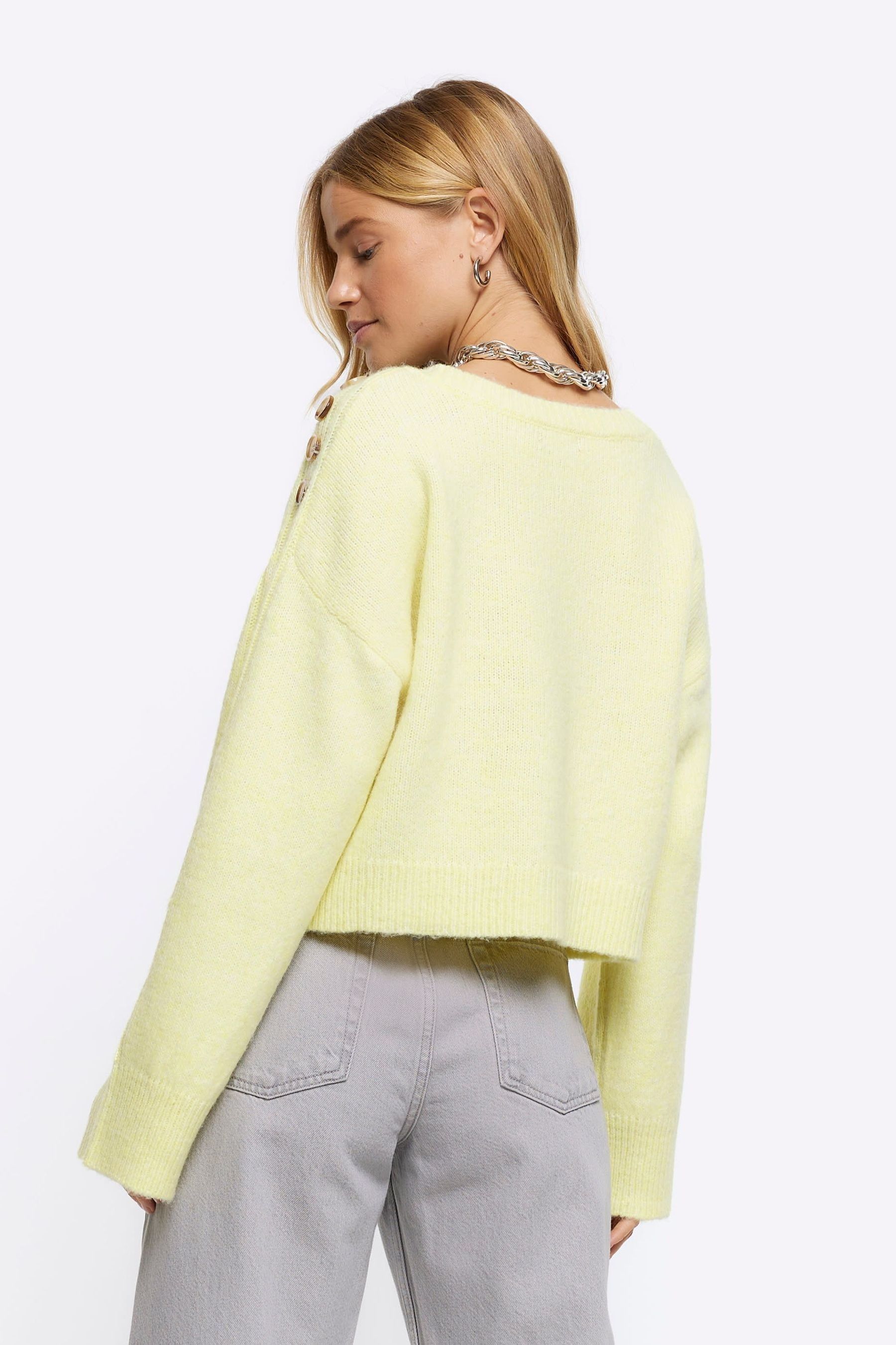 River island yellow jumper shop
