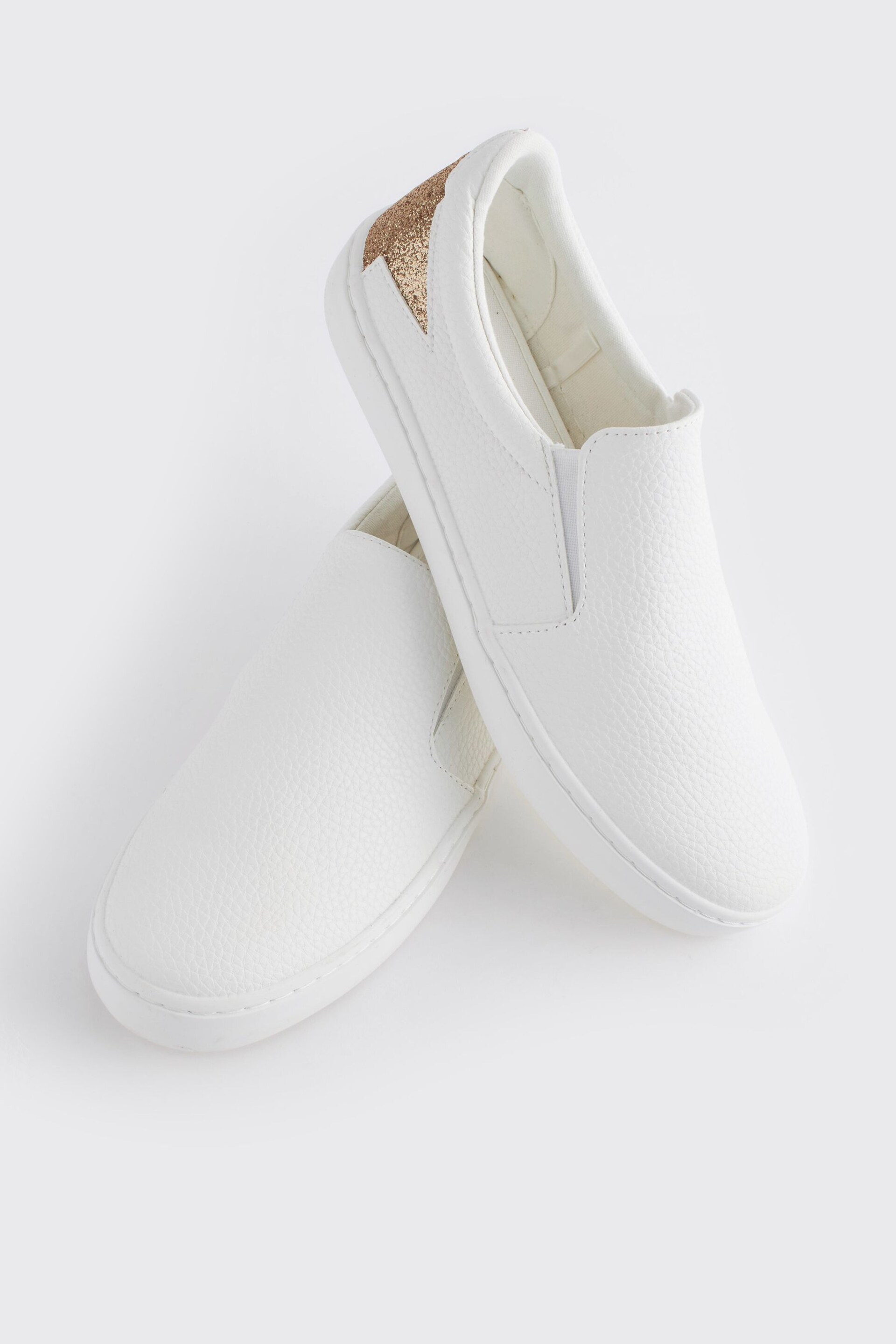 White Forever Comfort® Slip-On Star Trainers - Image 6 of 9