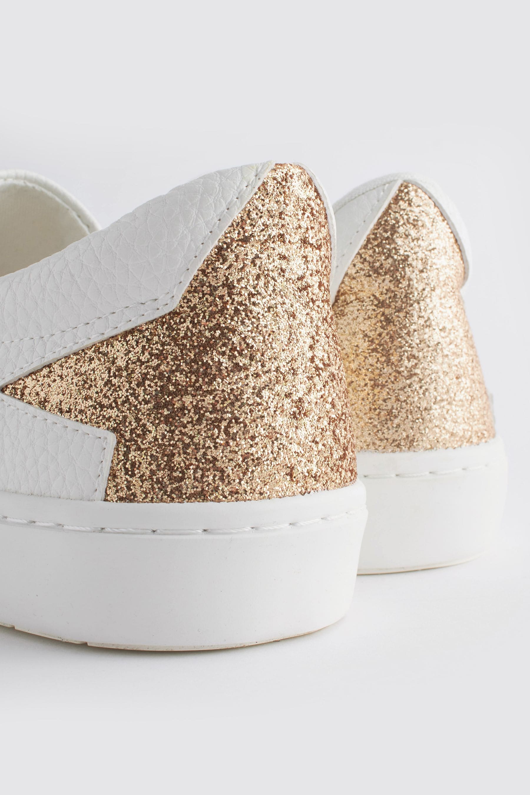 Buy White Forever Comfort Slip On Star Trainers from the Next UK