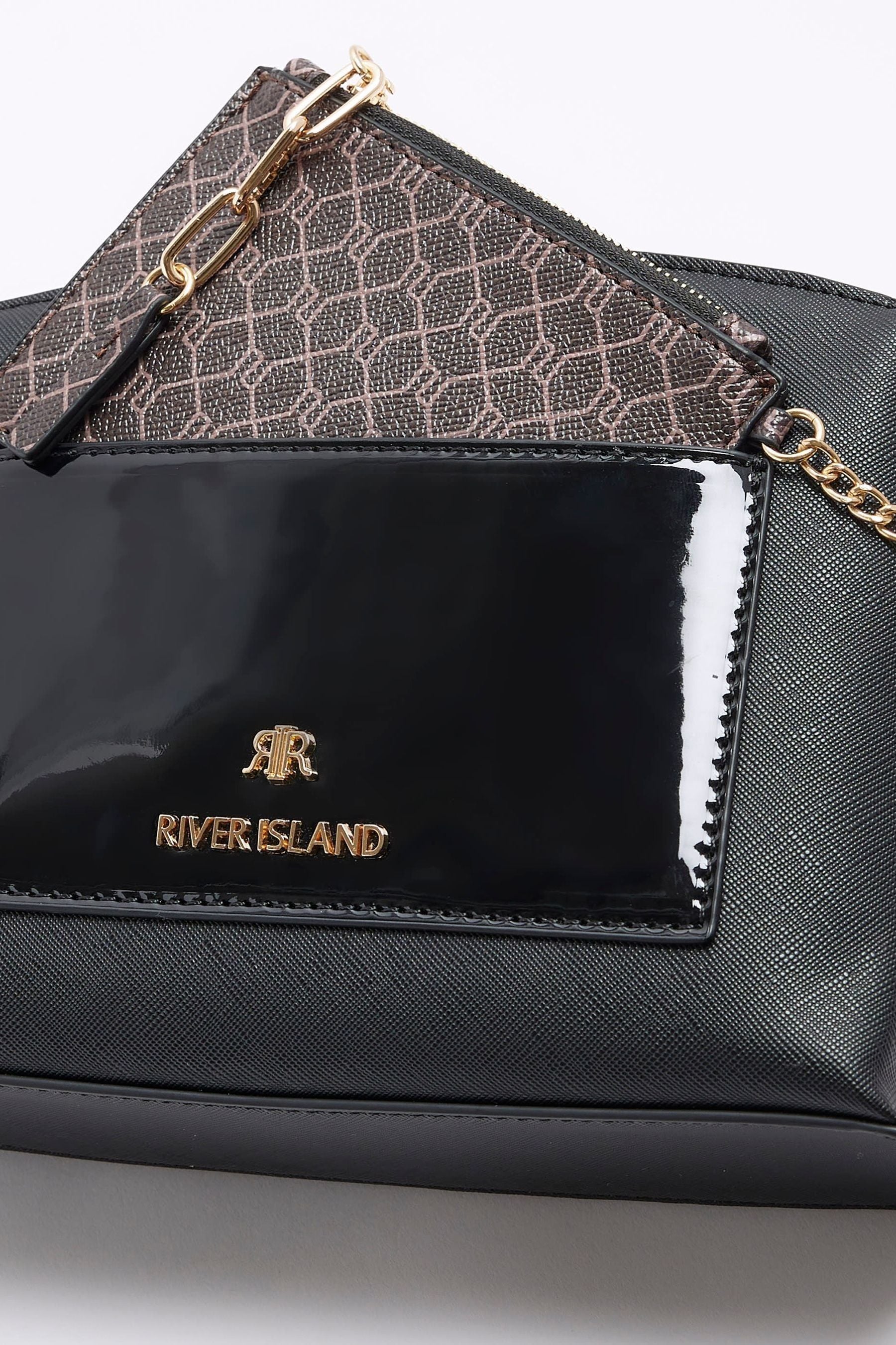 Buy River Island Black Monogram Pouch Cross Body Bag from Next Ireland