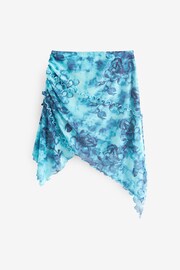 Multi Blue Floral Printed Asymmetric Skirt (3-16yrs) - Image 7 of 8