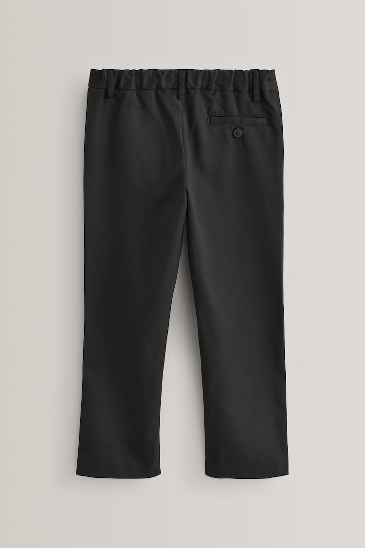 Black Regular Pull-On Waist School Formal Straight Trousers (3-17yrs) - Image 2 of 8