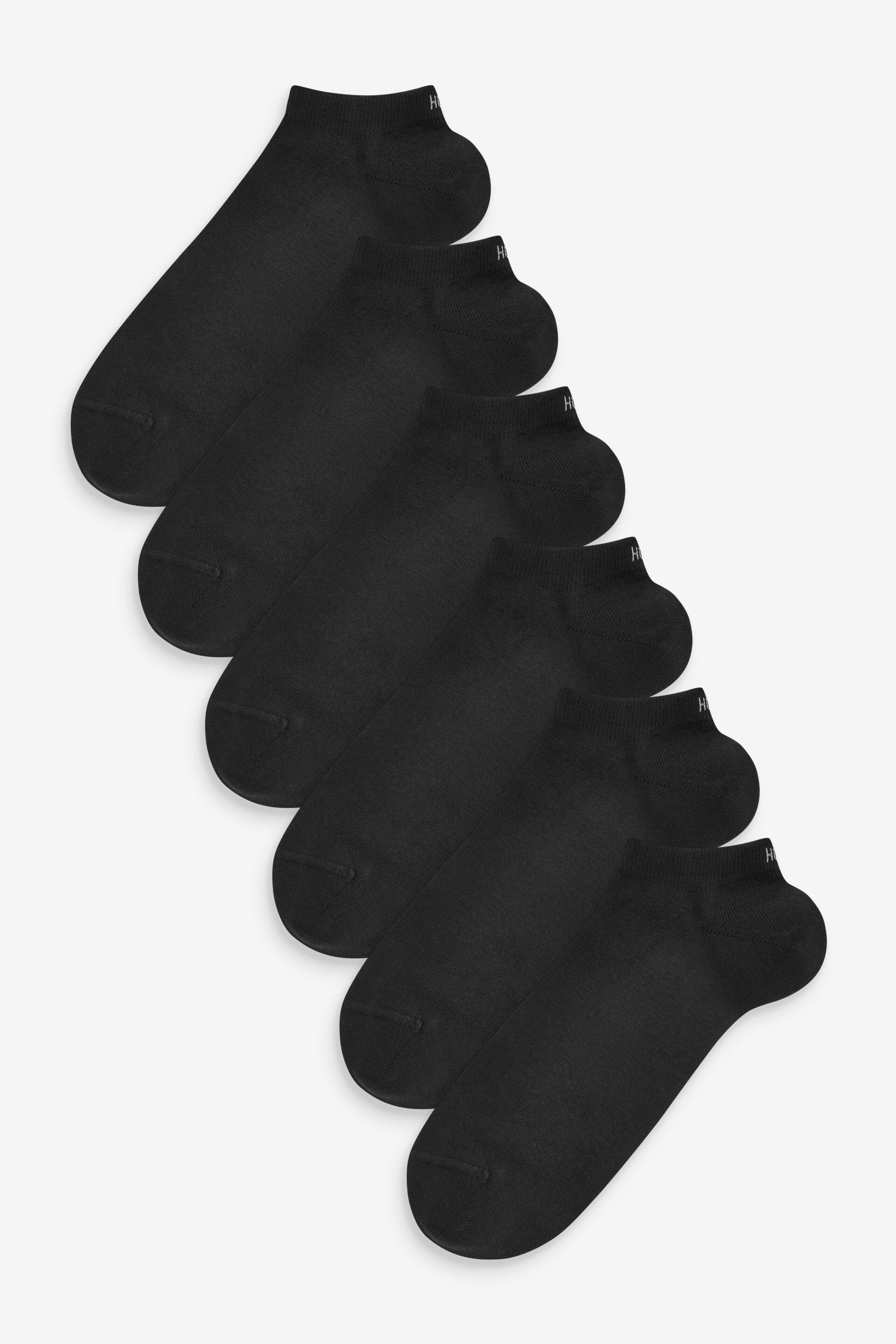 HUGO 6-Pack Ankle Black Socks - Image 1 of 2